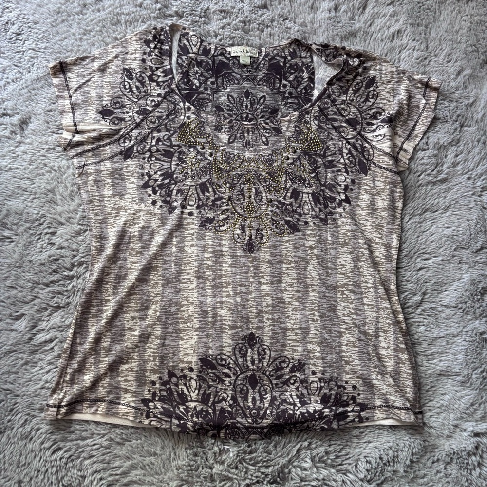 ⭐️⭐️⭐️Women’s Y2K bejeweled top size XL